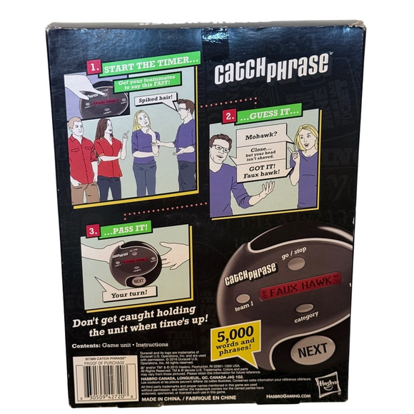 Hasbro Catch Phrase Electronic Game Fun Handheld Party Adults Teens and Kids - Picture 10 of 12